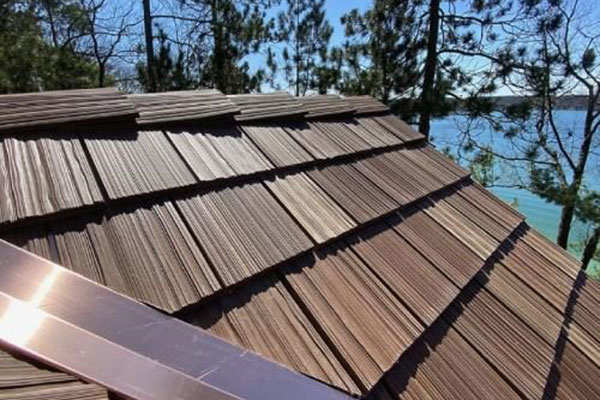 Synthetic Cedar Roof Installation